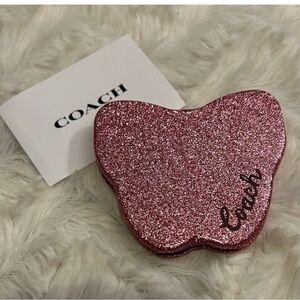 Coach Pink Glitter Butterfly Accessory